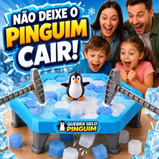Jogo Quebra Gelo Grande Pinguim Numa Fria  Brinquedo Infantil Interativo Jogo de Mesa Educativo