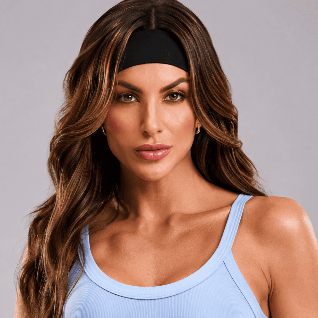 Faixa de Cabelo Feminina Esportiva Antiderrapante Elástica Confortável para Academia Corrida Yoga Pilates Treino