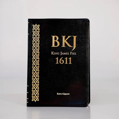 Bíblia King James Fiel 1611 | Extra Gigante | Capa Luxo Preta