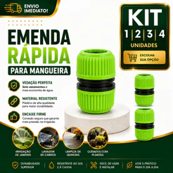 Extensor Emenda para Mangueira 1/2/3/4 Jardim Conector Universal Reforçado Vedação Perfeita Sem Vazamentos Resistente