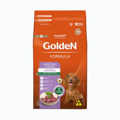 Ração pra Cães Filhotes Raças Pequenas Fórmula sabor Carne e Arroz Mini Bits 1kg Golden