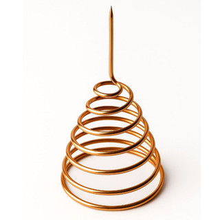 Antena Radiônica Espiral de Cobre 10cm Filtro de Energias Radiestesia Proteção Esotérico Amuleto