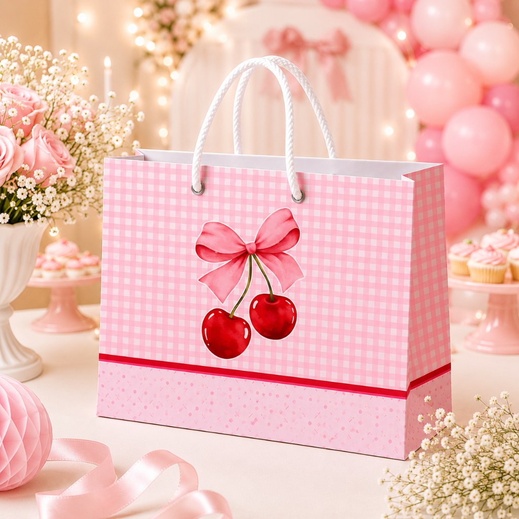 Sacolinha  Cerejinha Personalizada Infantil Lembrancinha de Aniversário Festa todos os Temas Pegue e Monte