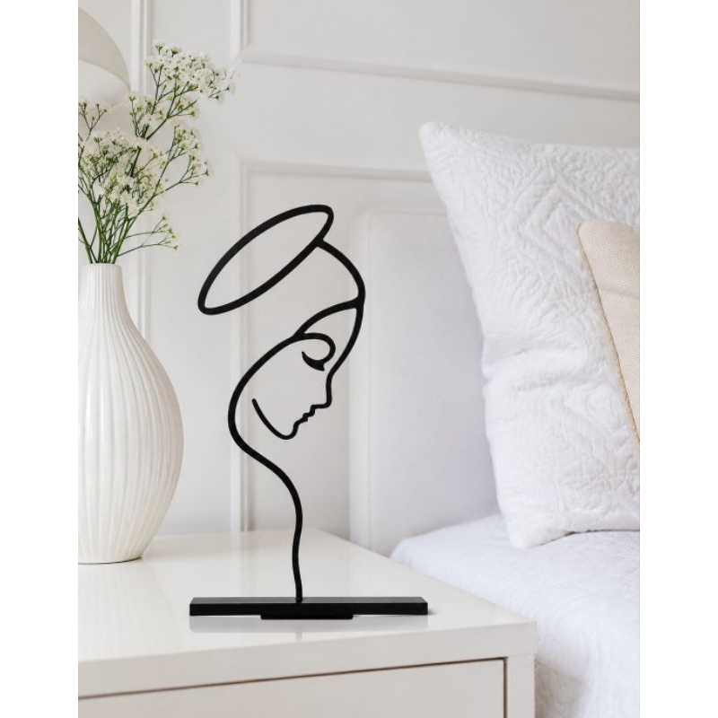 Escultura Nossa Senhora Aparecida Minimalista em 3D – Decoração Presente Religioso