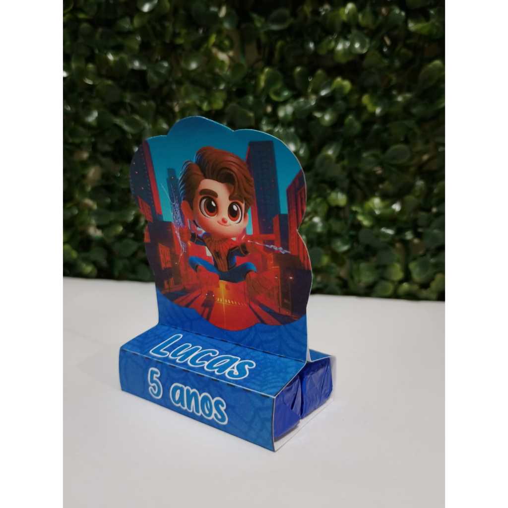 Kit Porta Bis Duplo Personalizado Homem Aranha I Lembrancinha de Aniversário Infantil