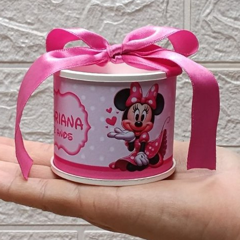 Kit Tubolata Personalizada Minnie Rosa Lembrancinhas / chá de bebê/ revelação/ batizado/ maternidade/ aniversário 5x6