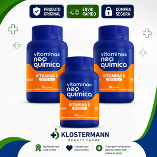 Kit 3 Vitamina D 2.000 U.I 30 Cpr Zero Açúcar - Neo Quimica
