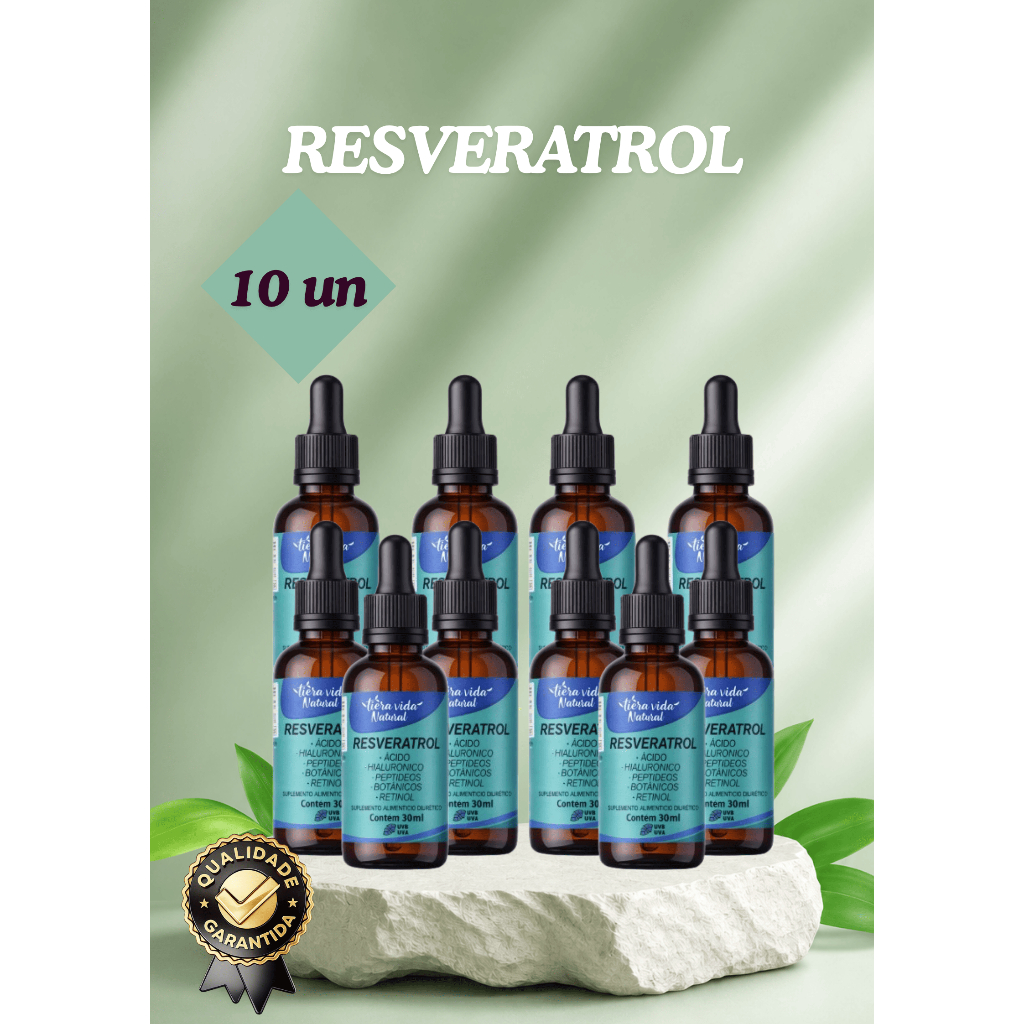 RESVERATROL 30ML LIQUIDO - SUPLEMENTO ALIMENTAR - LOJA OFICIAL