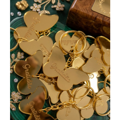 Chaveiro Personalizado Acrílico Espelhado 5x3cm - Nome / Palavra - Lembrancinha
