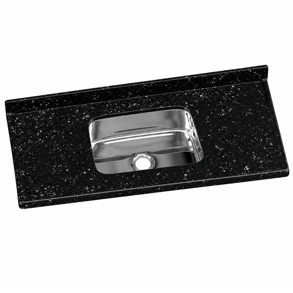 Tampo de Pia com Cuba Inox Rorato 120x55cm