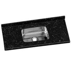 Tampo de Pia com Cuba Inox Rorato 120x55cm