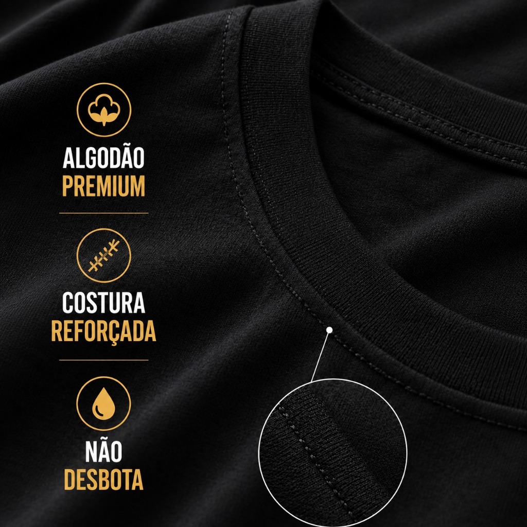 Kit 2 Camisetas Plus Size 100% Algodão Masculina Casual Confortável Cores G1, G2 e G3 Varias Cores — imagem 2 de 2