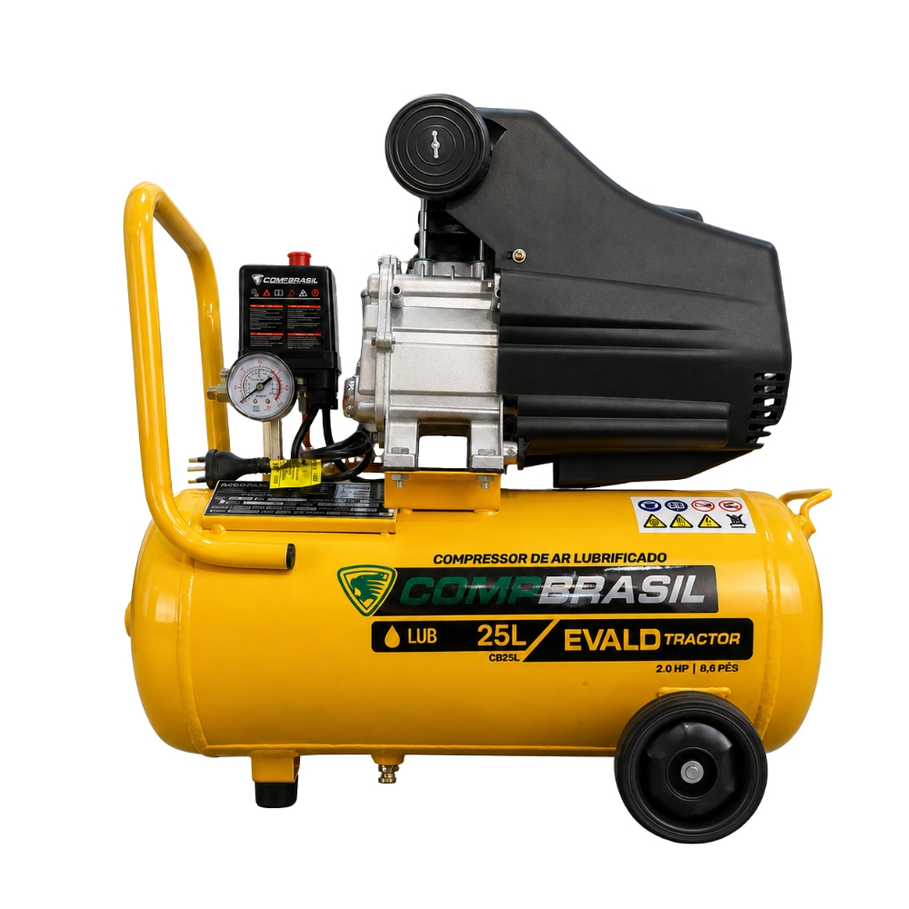 Compressor Portátil Lub 8,6 Pés 2,0HP 25L COMPBRASIL
