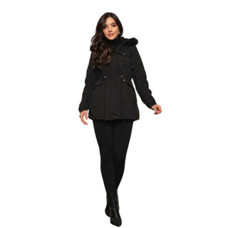 Parka Feminina Peluciada com Touca Casaco  Jaqueta Feminina Premium