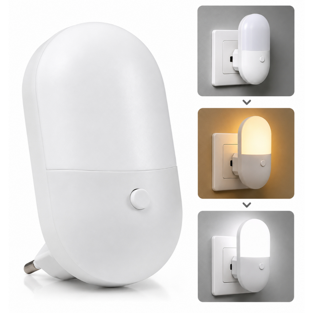 Mini Abajur Luminária Led De Tomada Luz Noturna Bivolt Bebê