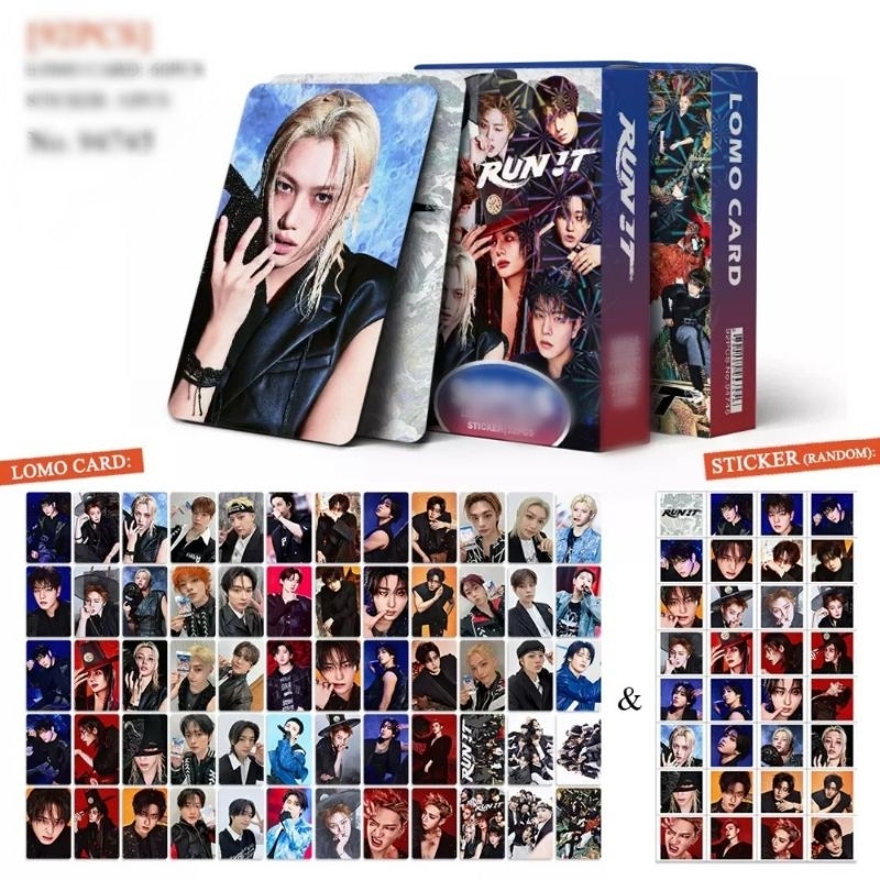 Photocard kpop Stray kids Run it  /Karma Bangchan Hyunjin Premium + figurinhas Colecionáveis