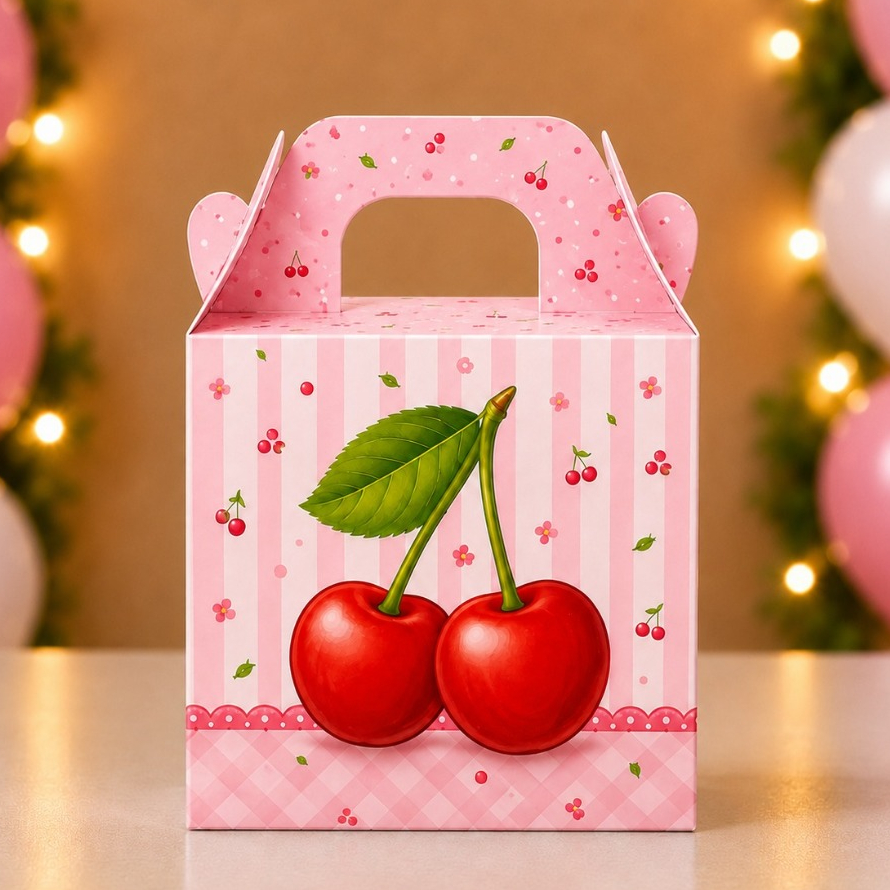 Personalizados Cereja / Cerejinhas / Cereja do Bolo - CAIXA MALETINHA SURPRESA Pegue e Monte - Lembrancinhas para Festa