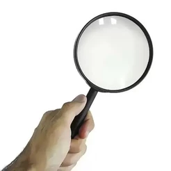 LUPA 75mm Para Leitura Aumento Lente De Vidro Lupa De Mão - 75520