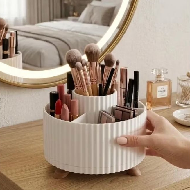 Organizador 360⁰ / Organizador de Mesa Giratório Para Maquiagem / Multiuso Caneta Maquiagem Sala Escritório Cozinha