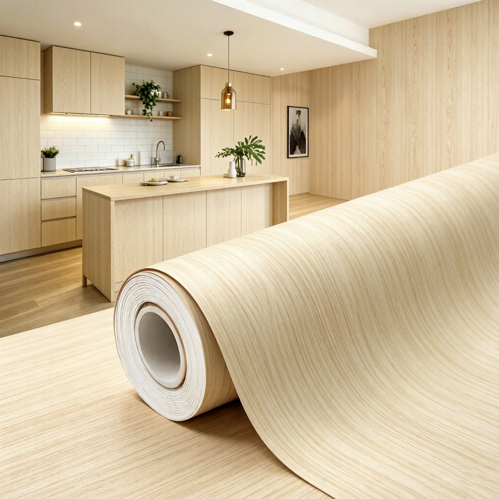 Papel De Parede Texturizado Em Madeira Cor Carvalho Rolo De 5m X 45cm Premium