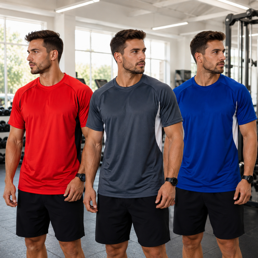 KIT3 Camiseta /Camisa Lisa Dry Fitness Treino-Academia-Casual Masculina Respiravel Confortável