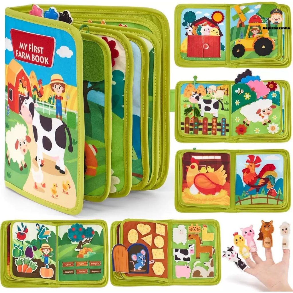 Brinquedo Maleta de Atividades Motora Sensorial Educativo Montessori