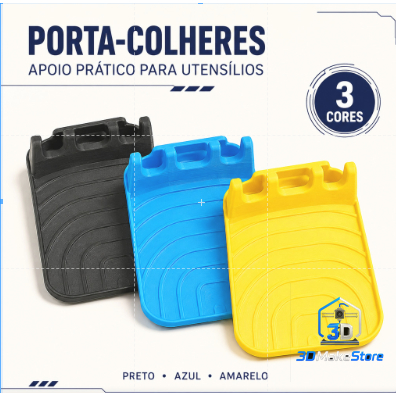 KIT Descanso Talheres Suporte Apoio Colher Bancada Pia Cozinha