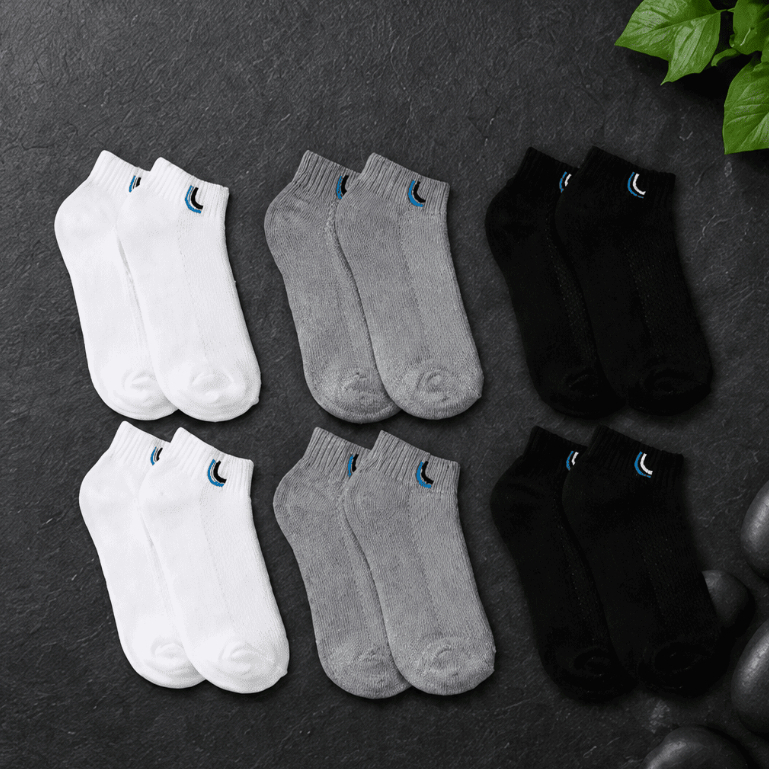 Kit com 12 Pares de Meias Confortáveis para Uso Diário Academia Esporte Caminhada Trabalho e Lazer