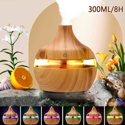 Umidificador De Ar E Difusor Aromatizador 8H LED De Ambiente Eletrico Humidificador Ultrassônico Portátil