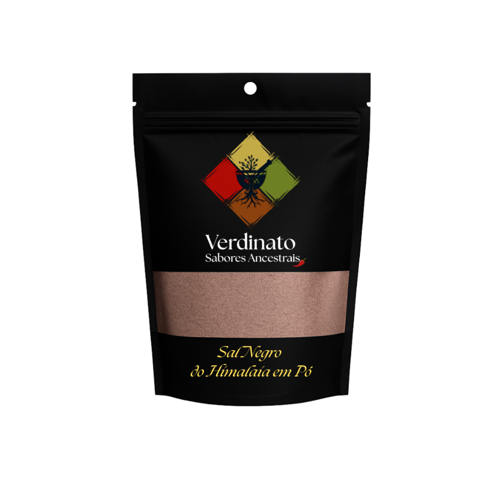 Sal Negro do Himalaia Fino Premium 25g 50g 100g - Verdinato - Sabor Suave e Mineral