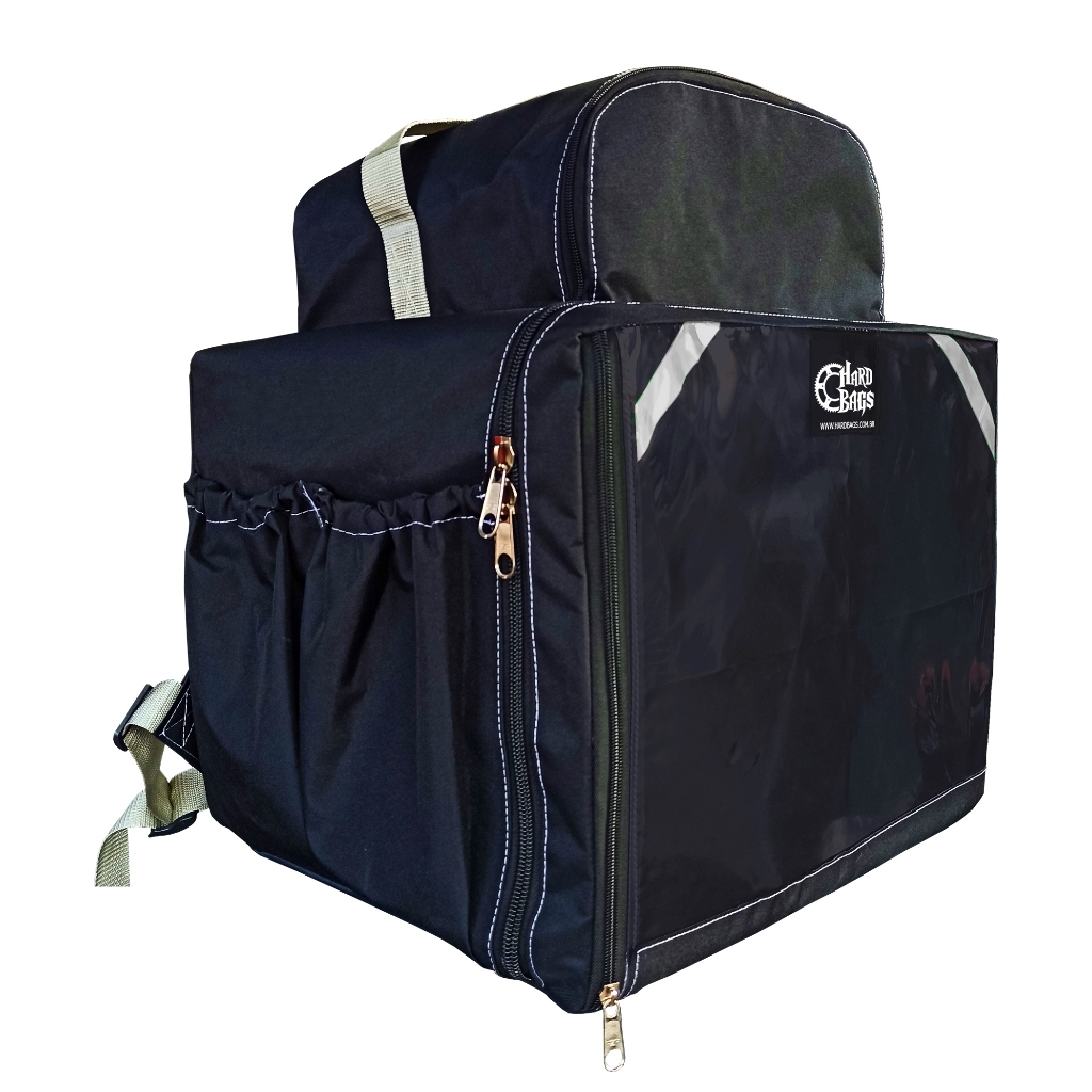 Capa Bag mochila Preta para Delivery de Pizza, Marmitex, Pastel - SOMENTE A CAPA - Hard Bags