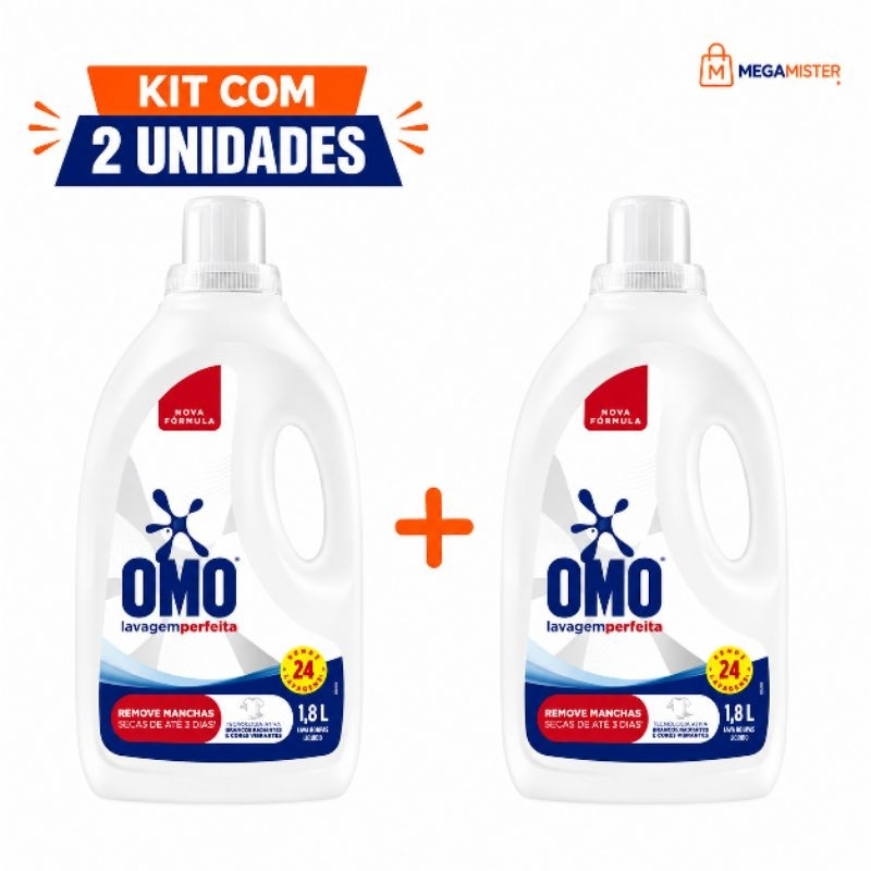 LAVA ROUPAS OMO LÍQUIDO LAVAGEM PERFEITA 1.8L