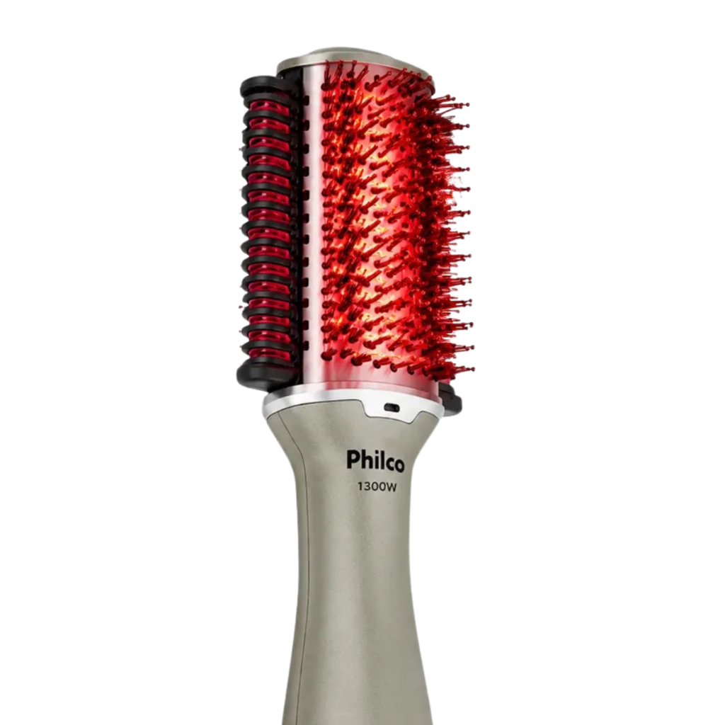 Escova Com Chapa Alisadora Philco 1300w 4 Em 1 Bivolt