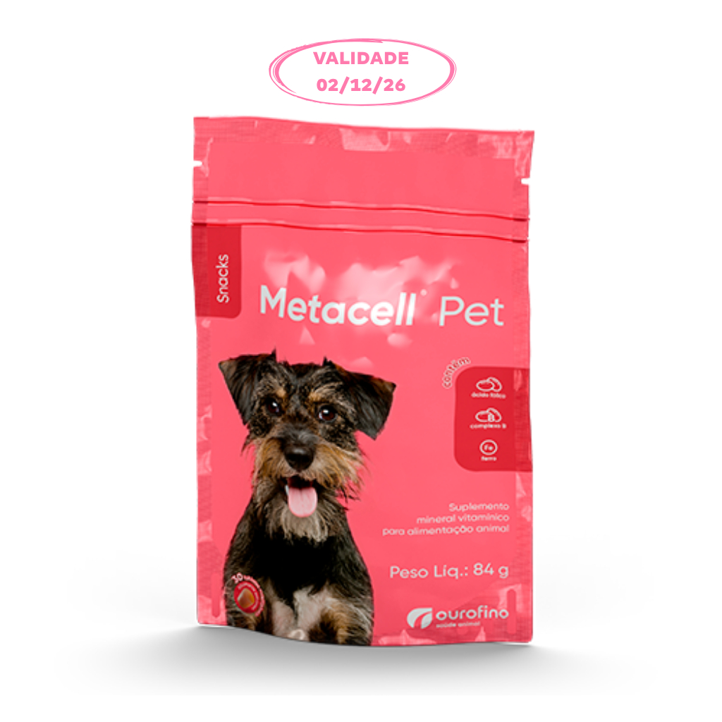 Suplemento Vitaminico Ourofino Metacell Pet Snacks Cães 84g