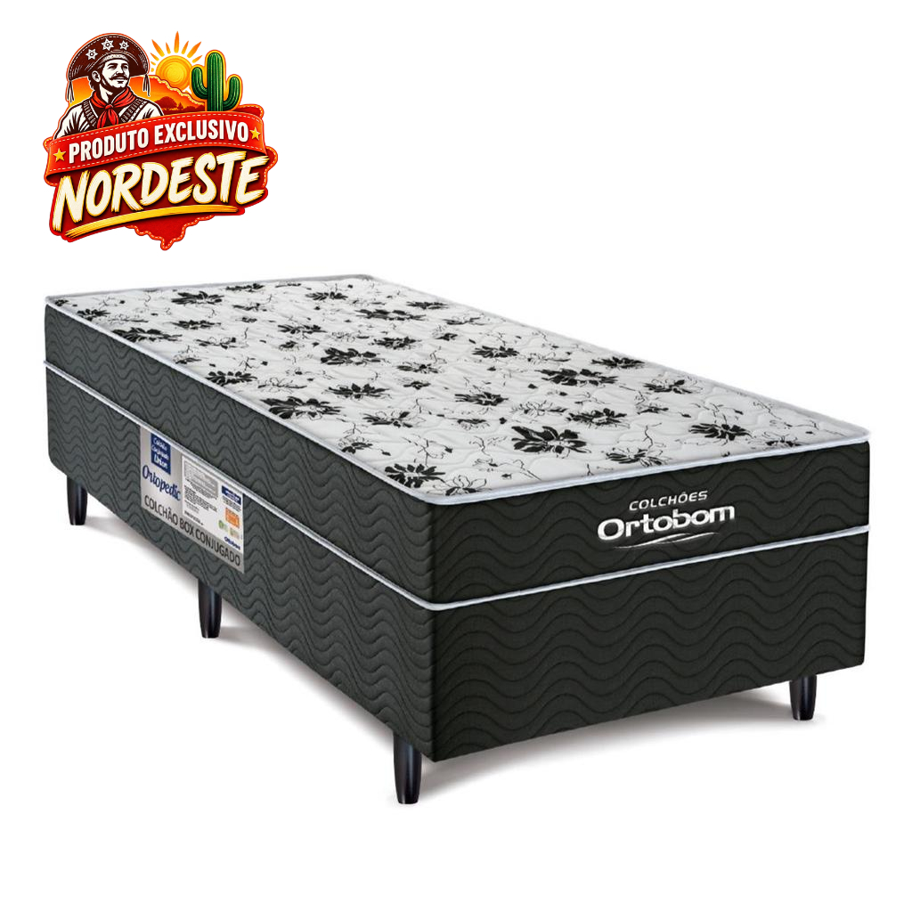 Cama Box Conjugada de Espuma Ortobom Union Ortopedic Solteiro 88cm