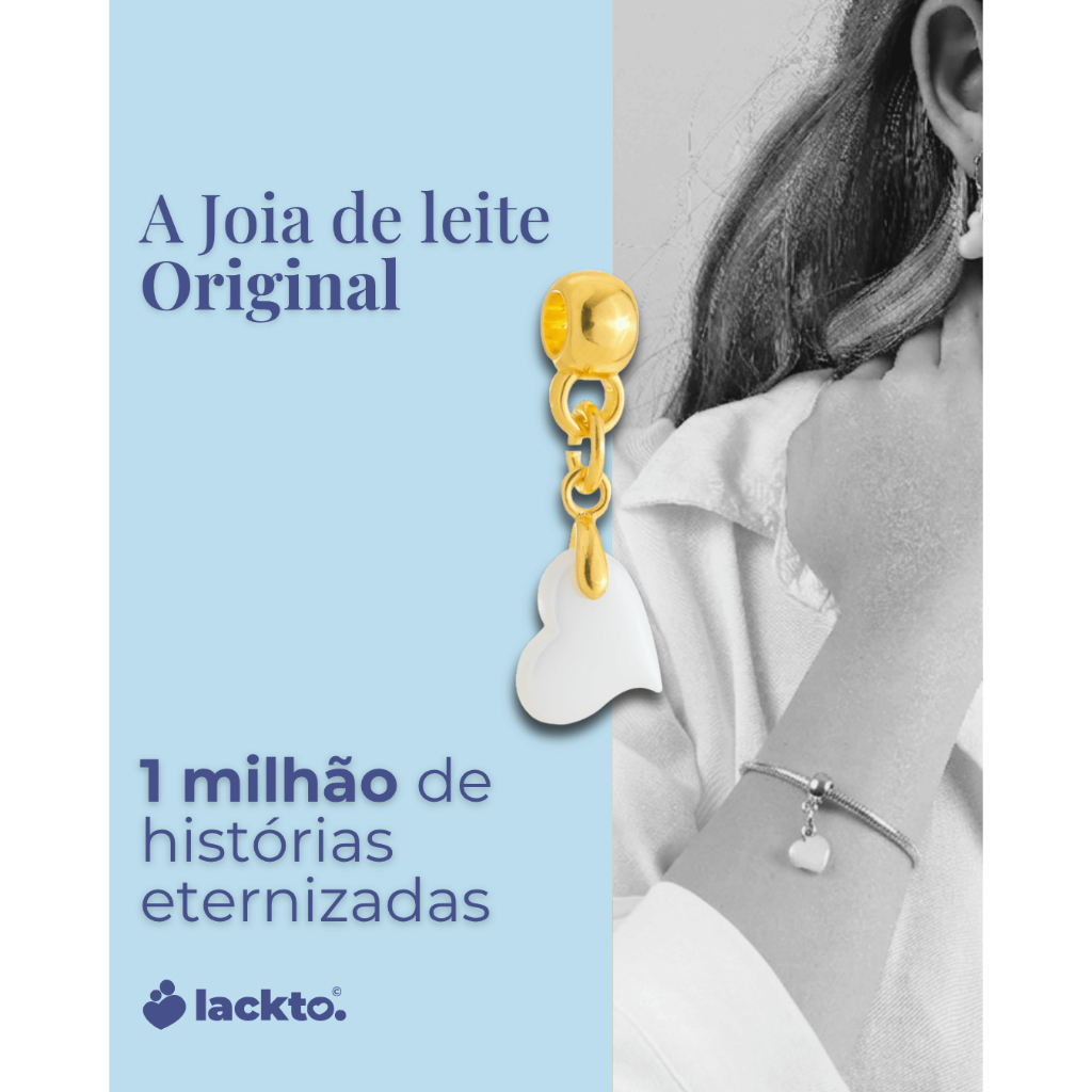 Berloque de Leite Materno Lackto | Nova Mãe | Faça Você Mesma | Kit para Fazer Joia | Amor de Leite