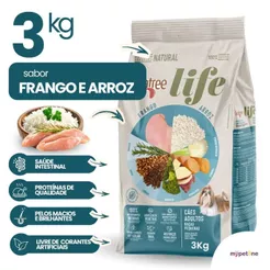Ração Quatree Life Cães Adultos Raças Pequenas Frango - 3Kg