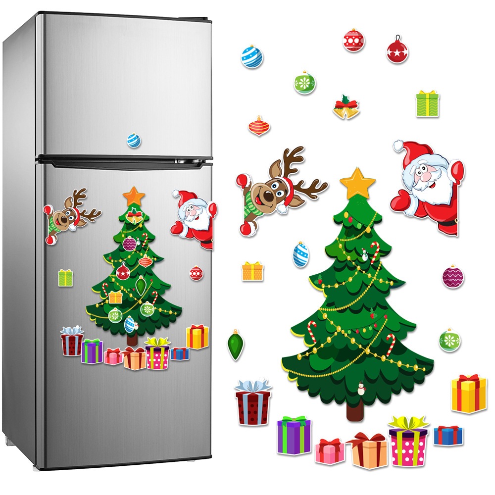 Kit Ímãs Natalinos para Geladeira Árvore Papai Noel Rena Enfeites Decoração de Natal Cozinha Presente