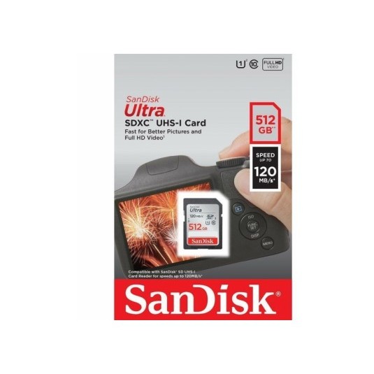 Cartão de Memória MicroSD Sandisk Ultra Classe 10 512GB - Alta Velocidade e Compatível com Android