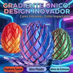 Brinquedo Ovo Fidget Toy Sensorial Para Autista/TDAH Anti Estresse Relaxante De Dragão Impresso Em 3D Articulado Flexíve
