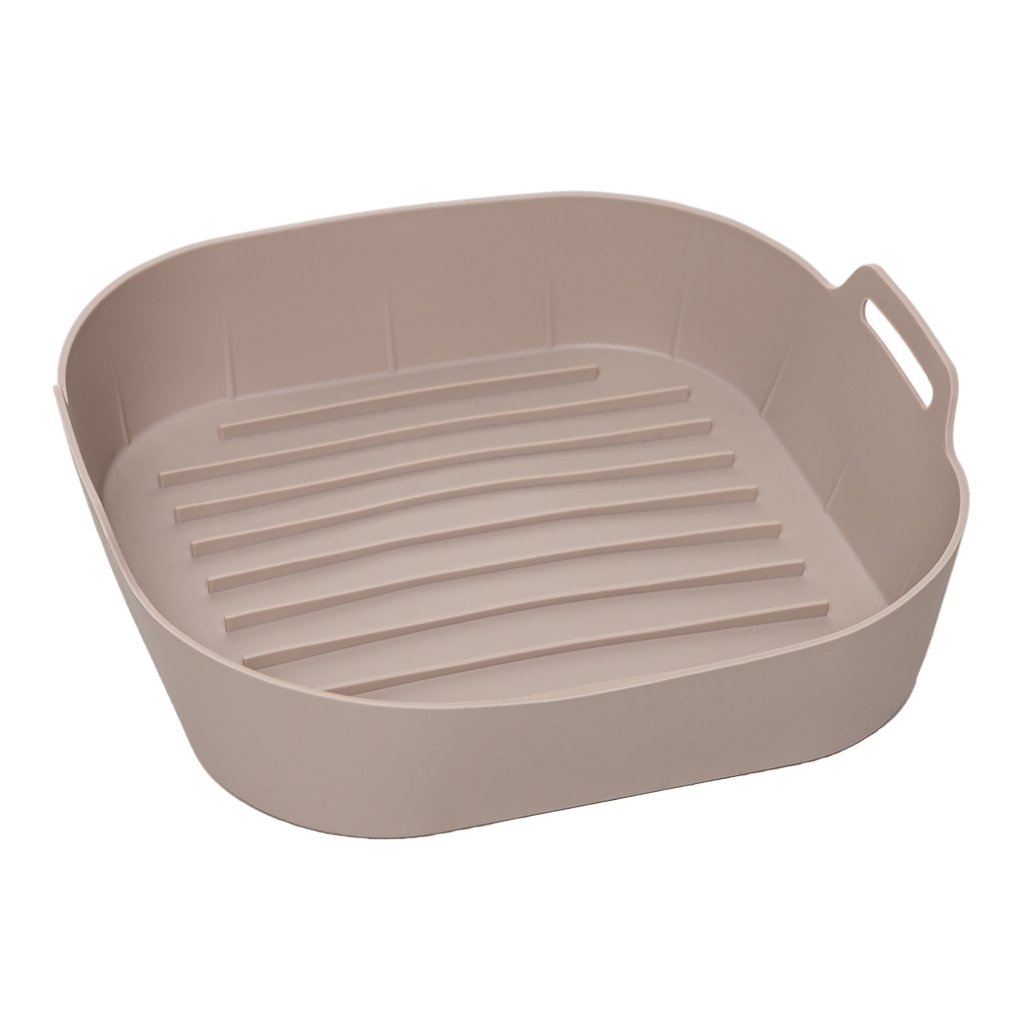 Forma Quadrada para Air Fryer 22,5cm x 7cm Bege Silicone