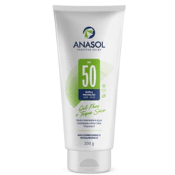 Protetor Solar Anasol FPS 50 200g Toque Seco Oil Free Aloe Vera Ação Hidratante