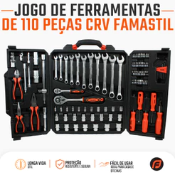 Kit de Ferramentas 110 Peças Famastil Alicate Universal