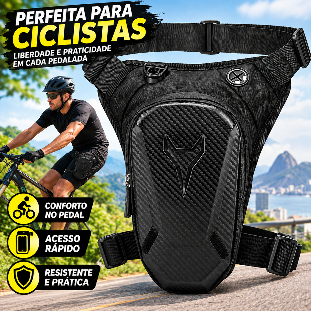 Bolsa De Perna Para Motocicleta Impermeável, Pochete Tática EVA Hard Shell Multifuncional Para Moto Outdoor