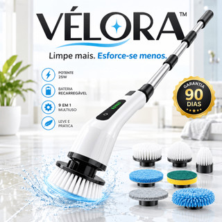 Escova De Limpeza Elétrica Rotativa 9 Em 1 Recarregável Bivolt Com Cabo Extensível Multiuso Para Casa
