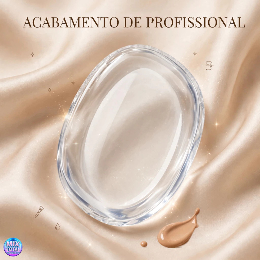 Esponja de Silicone para Base Facial Aplicadora de Maquiagem Profissional SQ2136 — imagem 1