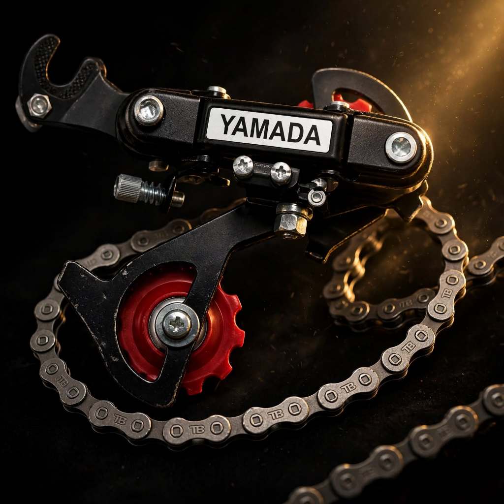 CÂMBIO TRASEIRO YAMADA COM GANCHEIRA PRETO 6V E 7V PARA BICICLETA · foto 2