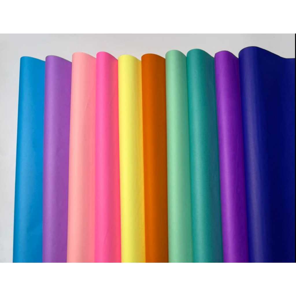Papel de Seda Degrade Candy - 10 Cores - 100 Folhas,10 Folhas de Cada Cor - Embalagem, Embrulhos, Rococó e Pipas
