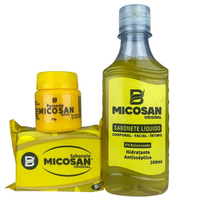 Micosan Pomada clareadora KIt 1 Pomada 1 Liquido 1 Barra Original de fábrica