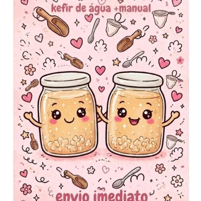 kefir de água grãos ativos e saudáveis envio imediato